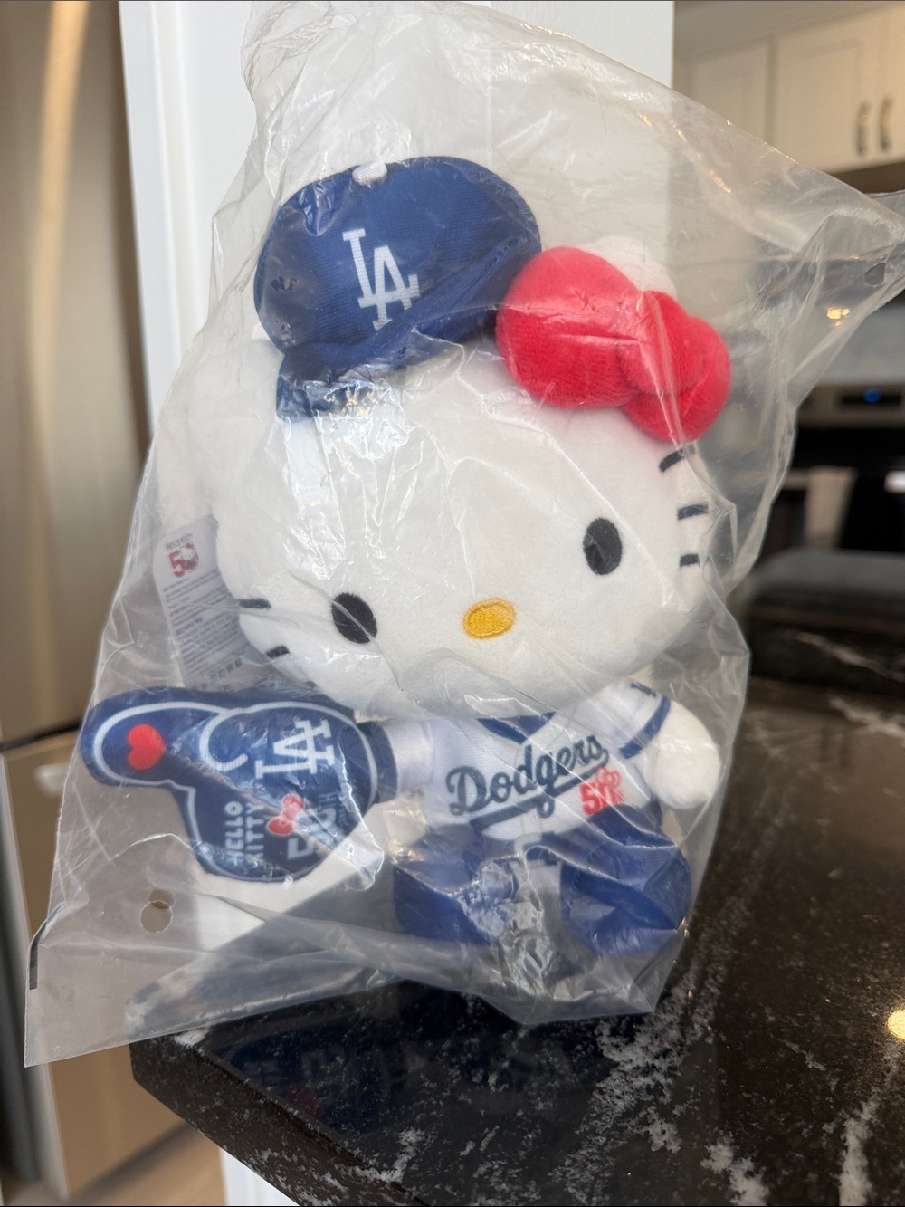 Hello Kitty x Dodgers 50th Anniversary Plush